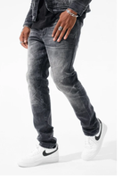 Load image into Gallery viewer, JORDAN CRAIG MEADOWLANDS PURE DENIM JEANS MONOCHROME JC1220 (BLACK SHADOW)