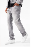 Load image into Gallery viewer, JORDAN CRAIG MEADOWLANDS PURE DENIM JEANS MONOCHROME JC1220 (CEMENT WASH)