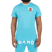 Load image into Gallery viewer, HUSTLE GANG "Papa Bell" Knit &amp; "Crawfords" Short Set (Bachelor Button)