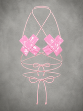 Load image into Gallery viewer, Dance WOMEN'S X-PANEL PATENT HARNESS TOP