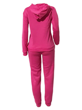 Load image into Gallery viewer, WOMEN'S 2pc PINK PRINT HOODIE &amp; JOGGER SET (PINK) IN STORES NOW!