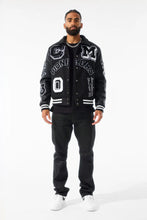 Load image into Gallery viewer, JORDAN CRAIG PIONEERS VARSITY JACKET (BLACK)