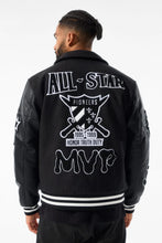 Load image into Gallery viewer, JORDAN CRAIG PIONEERS VARSITY JACKET (BLACK)