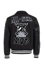 Load image into Gallery viewer, JORDAN CRAIG PIONEERS VARSITY JACKET (BLACK)