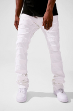 Load image into Gallery viewer, JORDAN CRAIG MARTIN STACKED - PYTHON DENIM JEAN (PLASTER)