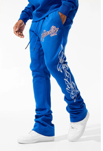Load image into Gallery viewer, JORDAN CRAIG PARADISE TOUR STACKED SWEATPANTS (IMPERIAL BLUE)