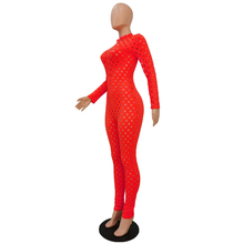 Load image into Gallery viewer, WOMEN'S RED HOLLOW OUT ONE PIECE JUMPSUIT IN STORES NOW!