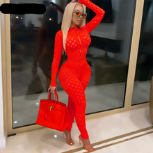 Load image into Gallery viewer, WOMEN'S RED HOLLOW OUT ONE PIECE JUMPSUIT IN STORES NOW!