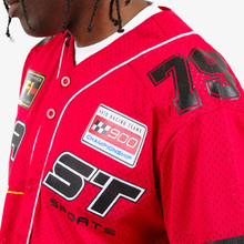 Load image into Gallery viewer, COPPER RIVET RACING BASEBALL JERSEY w/ MATCHING SHORT (RED)