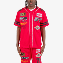 Load image into Gallery viewer, COPPER RIVET RACING BASEBALL JERSEY w/ MATCHING SHORT (RED)