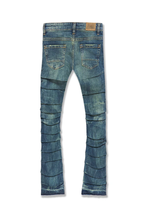 Load image into Gallery viewer, Jordan Craig Martin Stacked Ripple Effect Distressed Jeans (Lager) JTF1157