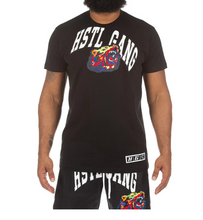 Load image into Gallery viewer, HUSTLE GANG "Shock Tart" Knit &amp; "Twizzler" Short Set (Black)