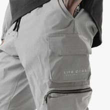 Load image into Gallery viewer, LIFE CODE NYLON WINDBREAKER/ CARGO PANTS SET (REFLECTIVE SILVER)