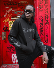 Load image into Gallery viewer, COPPER RIVET BLACK "DIVINE" HOODIE