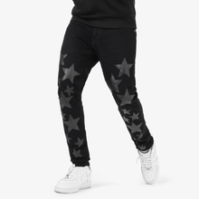 Load image into Gallery viewer, COPPER RIVET BLACK JEANS W/ STARS