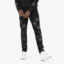 Load image into Gallery viewer, COPPER RIVET BLACK JEANS W/ STARS