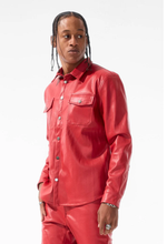 Load image into Gallery viewer, JORDAN CRAIG THRILLER BUTTON UP SHIRT (RED)
