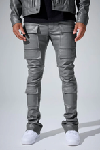 Load image into Gallery viewer, JORDAN CRAIG STACKED "SYIP THRILLER" CARGO PANTS (CHARCOAL)