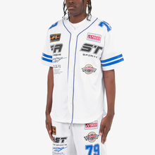 Load image into Gallery viewer, COPPER RIVET RACING BASEBALL JERSEY w/ MATCHING SHORT (WHITE)