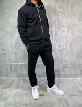 Load image into Gallery viewer, ACCESS MEN'S ZIPDOWN HOODIE SWEATSUITS ACTIVEWEAR OUTFIT (BLACK)