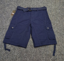 Load image into Gallery viewer, VENO FASHION TWILL CARGO SHORTS (NAVY)