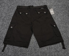 Load image into Gallery viewer, VENO FASHION TWILL CARGO SHORTS (BLACK)