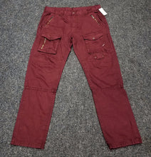 Load image into Gallery viewer, PARISH NATION BORDEAUX CARGO JEANS