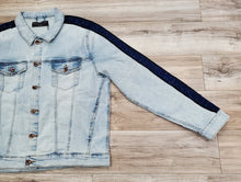 Load image into Gallery viewer, ETERNITY BC/AD Blue Stone Taped Denim Light Wash Jacket