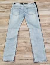 Load image into Gallery viewer, ETERNITY BC/AD Blue Stoned Tape Denim Light Wash Jeans
