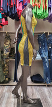 Load image into Gallery viewer, REDFOX MESH COLOR BLOCK DRESS (RASTA)