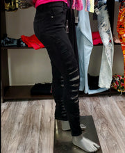Load image into Gallery viewer, REDFOX HIGHWAIST ALL OVER RIP JEAN BLACK (PA0476)