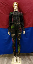 Load image into Gallery viewer, REDFOX NEON SPLATTER 2pc. DENIM SET (Black)