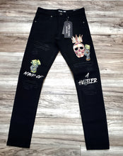 Load image into Gallery viewer, MOTIVE DENIM "MIND OF A HUSTLER" JEANS (BLACK)