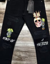 Load image into Gallery viewer, MOTIVE DENIM "MIND OF A HUSTLER" JEANS (BLACK)