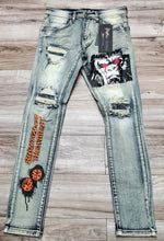 Load image into Gallery viewer, MOTIVE DENIM "SURVIVAL OF THE FITTEST" JEANS (VINTAGE)