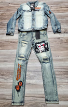 Load image into Gallery viewer, MOTIVE DENIM "SURVIVAL OF THE FITTEST" JEANS (VINTAGE)