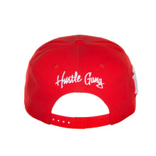 Load image into Gallery viewer, HUSTLE GANG WORKER BEAR SNAPBACK HAT (GOJI BERRY)