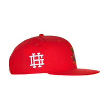 Load image into Gallery viewer, HUSTLE GANG WORKER BEAR SNAPBACK HAT (GOJI BERRY)
