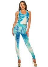 Load image into Gallery viewer, WOMEN'S TikTok Scrunch Butt High Waist Legging/ Tank Top 2pc. Set (Multi-Color)