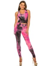 Load image into Gallery viewer, WOMEN'S TikTok Scrunch Butt High Waist Legging/ Tank Top 2pc. Set (Multi-Color)