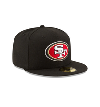 Load image into Gallery viewer, San Francisco 49ers New Era Team 59FIFTY Fitted Hat - Black