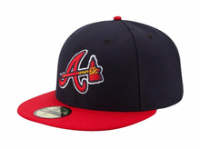Load image into Gallery viewer, Atlanta Braves New Era Home Authentic Collection 59FIFTY Fitted Hat - Navy/Red