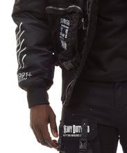 Load image into Gallery viewer, SMOKE RISE UTILITY MA1 NYLON JACKET (BLACK)