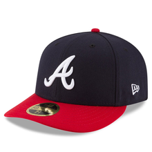 Load image into Gallery viewer, Atlanta Braves New Era Home Authentic Collection 59FIFTY Fitted Hat - Navy/Red