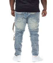 Load image into Gallery viewer, SMOKE RISE COLLAGE PATCH JEANS (CONWAY BLUE)