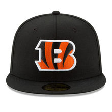 Load image into Gallery viewer, Cincinnati Bengals New Era Omaha 59FIFTY Fitted Hat - Black