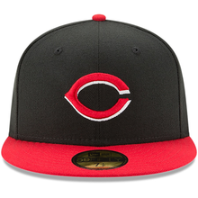 Load image into Gallery viewer, Cincinnati Reds New Era Alternate Authentic Collection 59FIFTY Fitted Hat-Black/Red