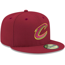 Load image into Gallery viewer, Cleveland Cavaliers New Era Logo Official Team Color 59FIFTY Fitted Hat - Wine