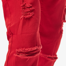 Load image into Gallery viewer, COPPER RIVET RED DENIM JEANS