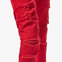 Load image into Gallery viewer, COPPER RIVET RED DENIM JEANS